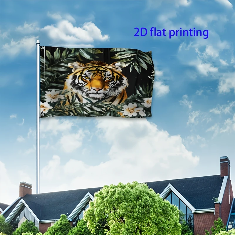 Tiger Tropical Garden Flag Durable Polyester Outdoor Indoor Decorative Banner Flags For Pole