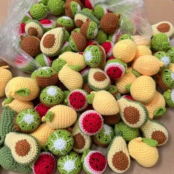 10PCS Handmade Knitted Fruit Pendant Finished Wool keychain Accessory Bag Pendant Handmade DIY Handbag Charms Gifts