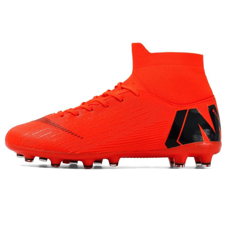 Football Boots High-top Soccer Shoes For Men Professional Anti-Collision Soccer Cleats Adult FG/TF Krampon Outdoor Male Sneakers