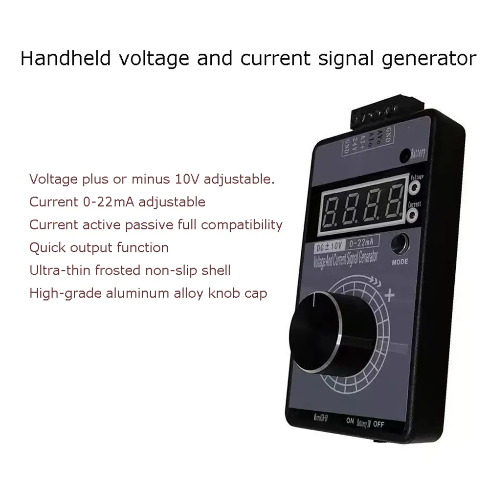 Simulador de fonte de sinal de corrente de tensão de gerador de sinal de alta precisão 0-5V 0-10V 4-20mA ajustável