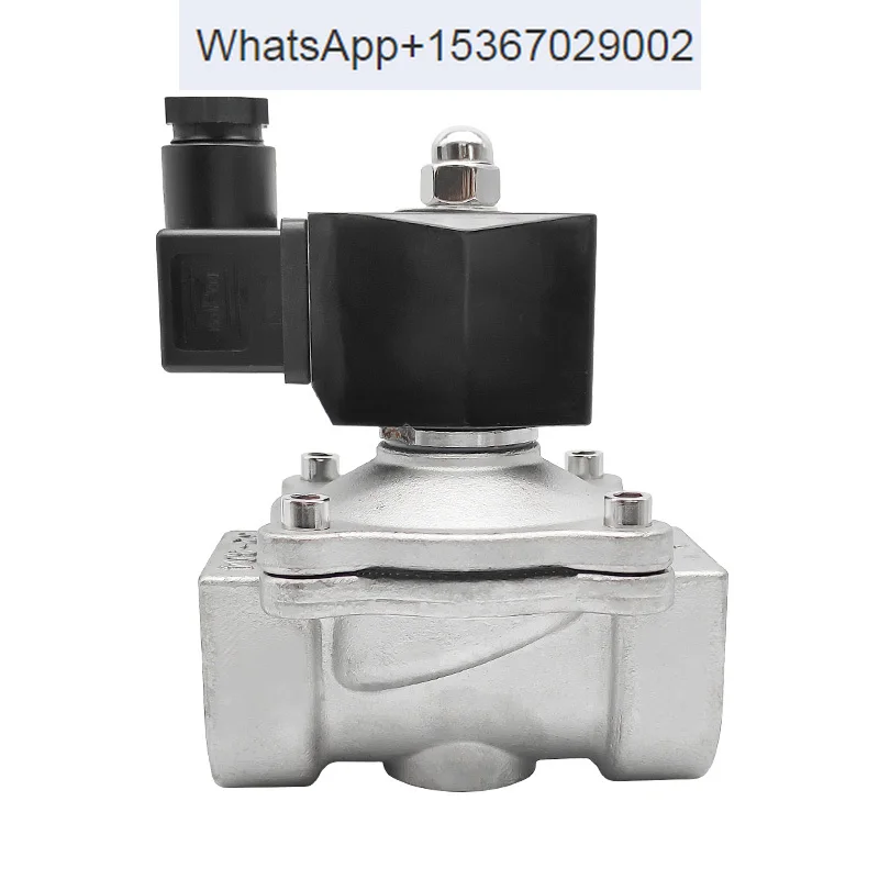 Stainless steel electromagnetic water valve 220V24V air valve inlet control water normally closed switch 46 minutes 1 inch