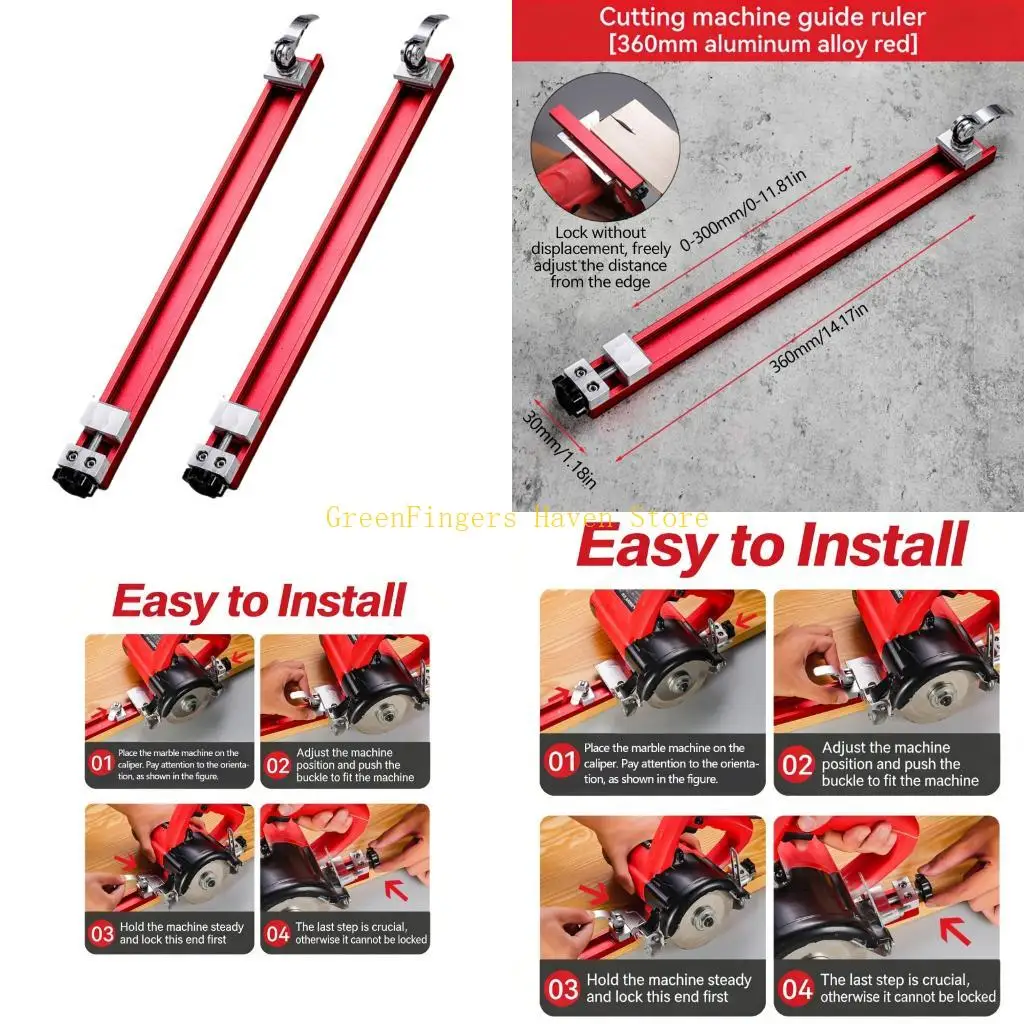 F68D Adjustable Chainsaws Fence Builder Measuring Scale For Circular Chainsaws With 45Degree Feature And Nonslip Locking System