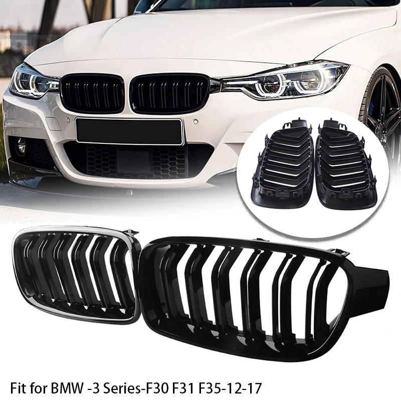 Rhyming Front Kidney Grill Black/Chrome Plating Racing Grille Fit For BMW 3 Series F30 F31 F35 2012-2019 Sedan Car Accessories