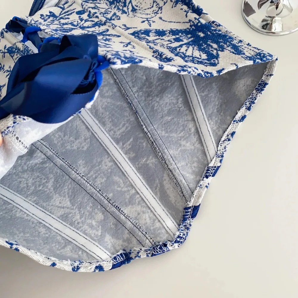 シックなヴィンテージノースリーブコルセットビスチェジャカードブラウス韓国ファッション夏のビーチ女性スリングトップ