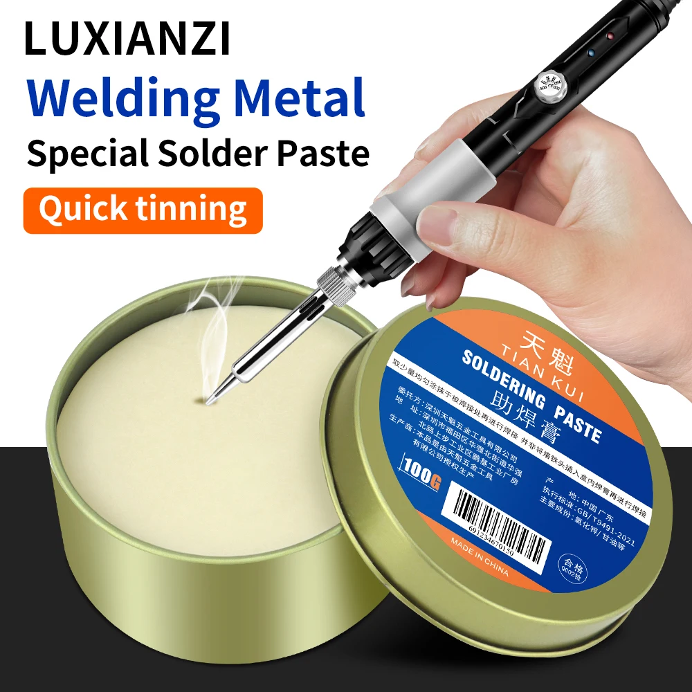

LUXIANZI Lead-free Solder Paste Rosin Welding Flux For Stainless steel Battery Iron Repair Tin Welding Paste Soldering Oil Flux