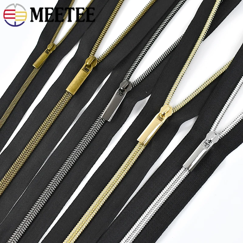 

5Meters Meetee 3# 5# Nylon Zipper By The Meter Zip Puller Sliders Bag Clothes Coil Zippers Easy Repair Kits Sewing Accessories