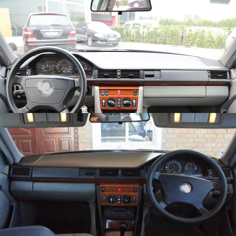 Na lata 1984-1995 Mercedes-Benz E-Class W124 200 250 akcesoria pokrywa deski rozdzielczej Panel przyrządów mata na deskę rozdzielczą Dashmat podkładka ochronna