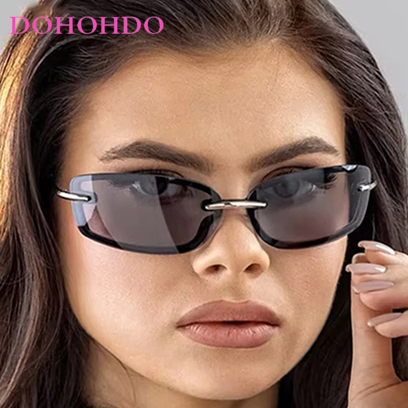 

Y2K Punk Futuristic Square Women's Sunglasses Fashion Brand Candy Color Men Sunglass Driving Shade Goggles Female Lentes UV400