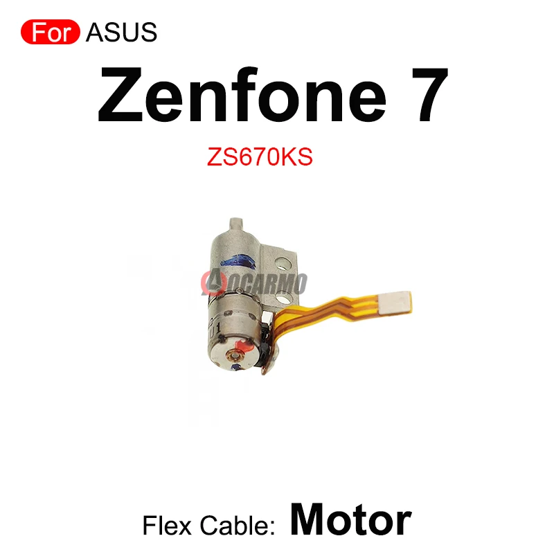 For Asus Zenfone 7 / 7 Pro Lift Camera Motor Vibration Shaft Module Flex Cable Replacement Parts Without Camera ZS671KS ZS670KS