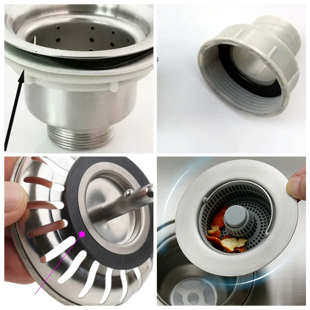 

5pcs Sink Drain Seal Gasket Rubber Washers For Sink Plug Replacement Basket Strainer Repair Kitchen Bathroom Fixture Kit