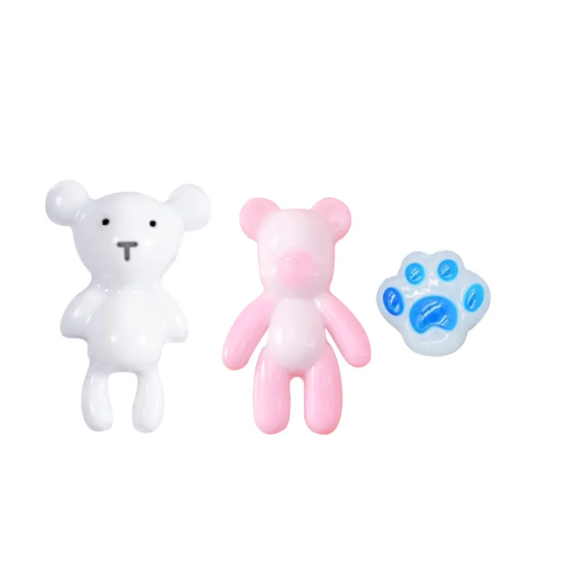 Cute Crystal Drip Gel Sitting Little Bear Silicone Mold DIY Jewelry Making Little Bear Pendant Hand Tool