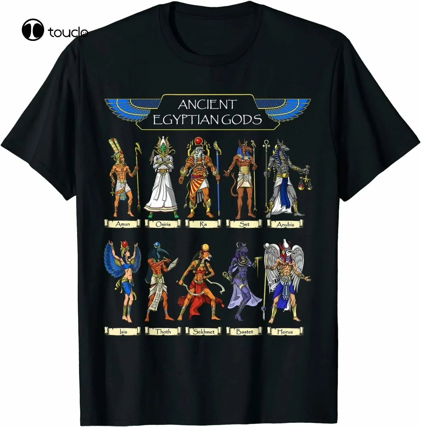 Nuevos dioses egipcios mitología antigua faraón Anubis Thoth Horus-Camiseta Xs-5Xl Camiseta de algodón moda divertida nueva