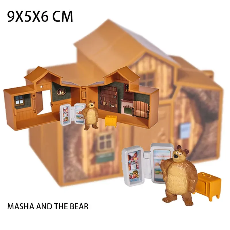 Nuevo Martha y el oso-Colección de mini casas, muebles de casa para niños y juego de juguetes familiares