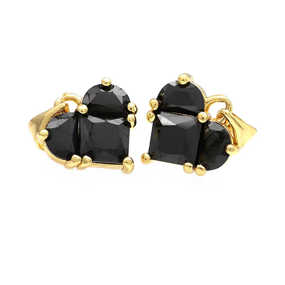 18K Gold Farbe Messing und Zirkon Herz Charms Anhänger Hochwertige Schmuckherstellung Halskette Ohrringe Zubehör für Frauen – Detail 40