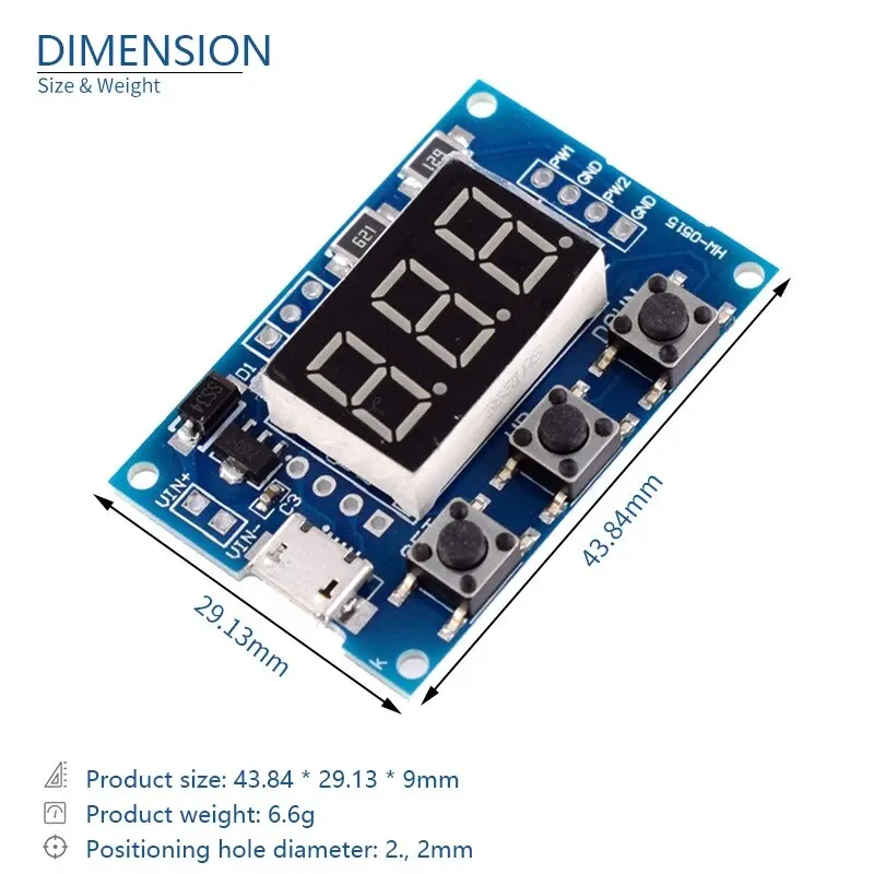 2-way PWM Pulse Frequency Duty Cycle Adjustable Module Square Wave Rectangular Wave Signal Generator Driven by Stepper Motor