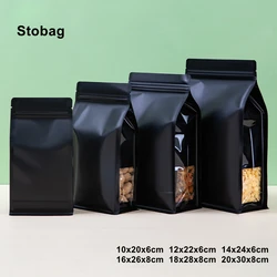 StoBag 50 stücke Lebensmittel Verpackung Ziplock Taschen Aluminium Folie Stand Up Versiegelt für Candy Tee Muttern Bohnen Lagerung Reusable Zip lock Beutel