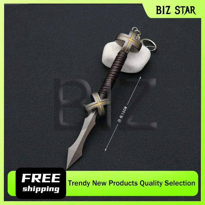 Modèle d'arme périphérique de dessin animé Jujutsu, 16cm/6,3 pouces, épée artisanale en métal, jouet d'ornement, Collections, affiche de bureau, cadeaux d'anniversaire pour garçons