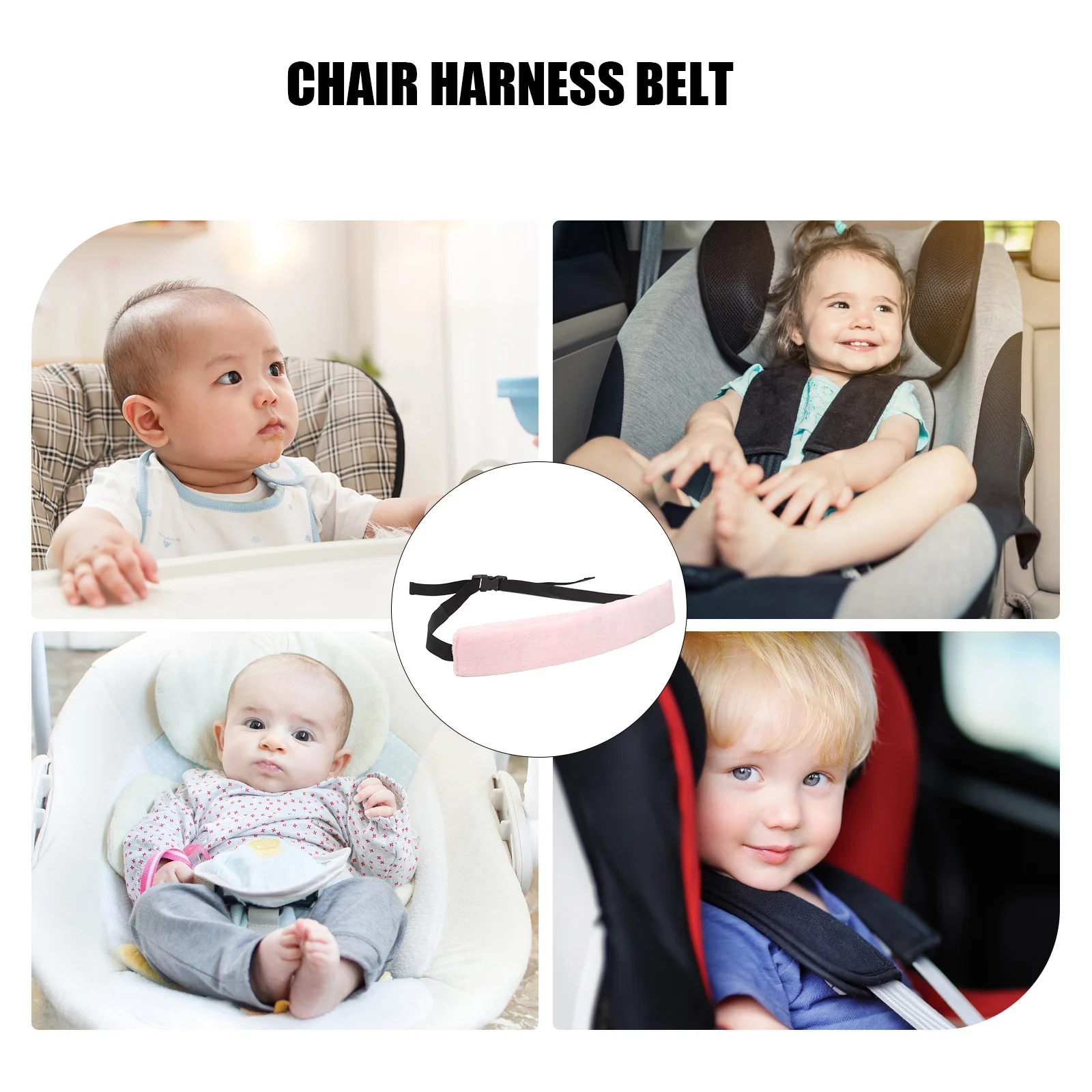 High Chair Strap Infant Safety Adjustable Cotton Belt Comfortable Universal Baby Toddler Harness for Chair Stroller