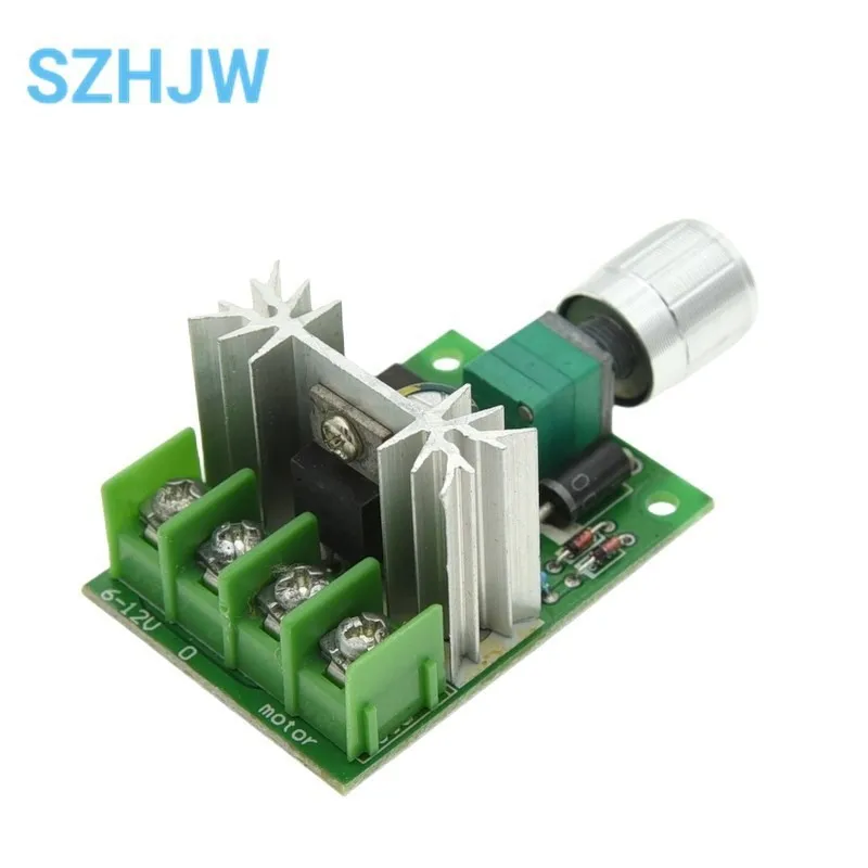 DC Motor Fan Governor DC6V-12V High Power 6A PWM Poleless Speed Regulating Plate-belt Speed Regulating Switch