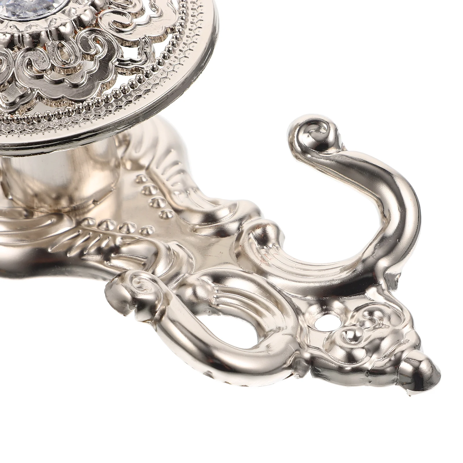 

2Pcs Decorative Water Drill Curtain Hooks Alloy Pothooks for Shower Bathroom Window Door Curtains Classic Vintage Curtain