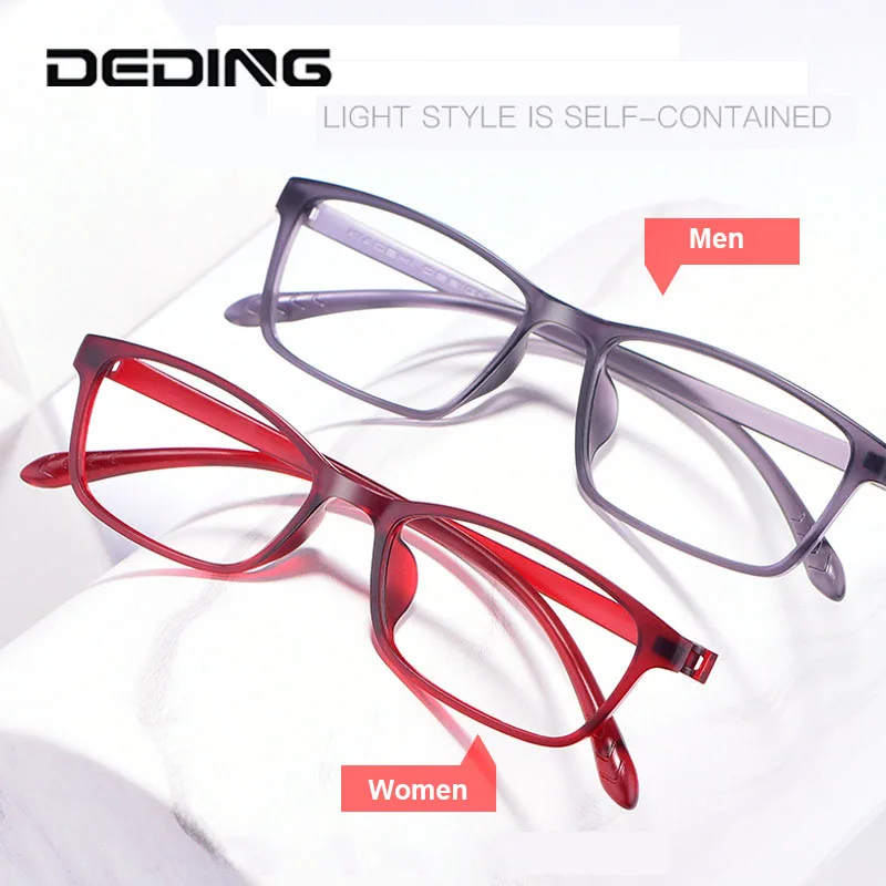 Utralight TR90 Glasses frame Men Women Rectangle Oval Optical Eyeglasses Myopia Hyperopia Prescription Eyewear DD1624