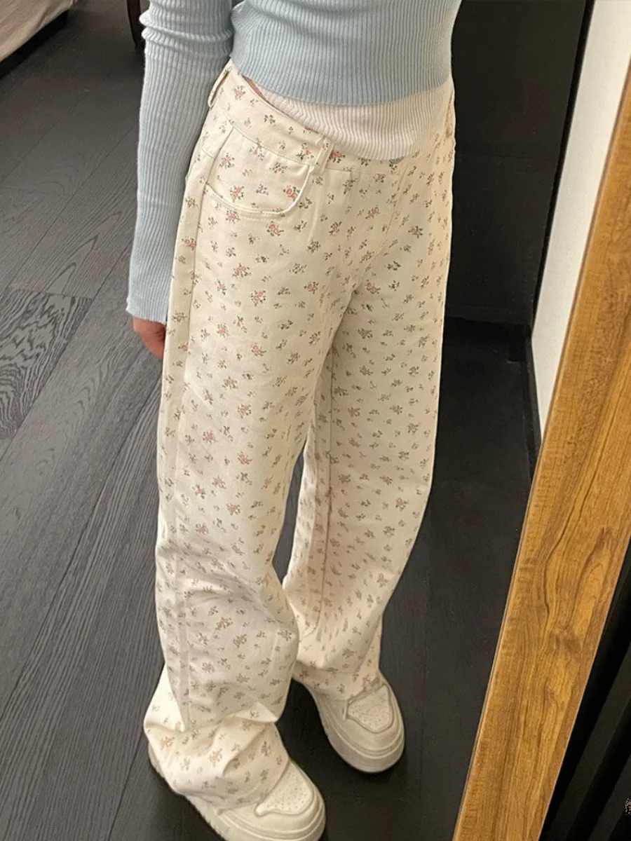 Jeans marrons harajuku y2k férias viagens praia feminino denim moda confortável luz fina respirável fresco ar fresco