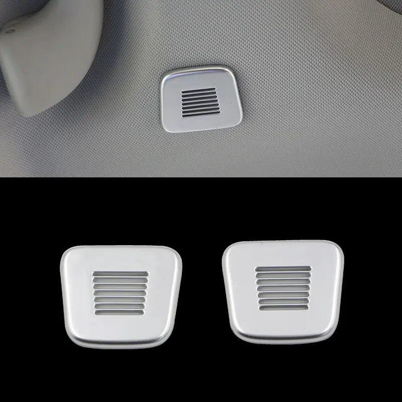 2Pcs/Set Car Roof Microphone Speaker Frame Cover Sticker Chrome Covers for Jeep New Compass 2017 2018 Accessories