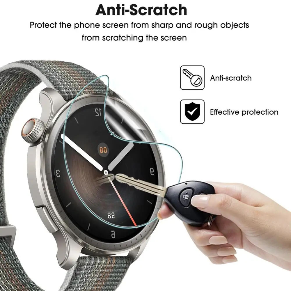 Amazfit Balance 2 용 1-3Pcs Huami Amazfit Balance 2 액세서리 용 TPU 화면 보호기 하이드로 겔 보호 소프트 필름