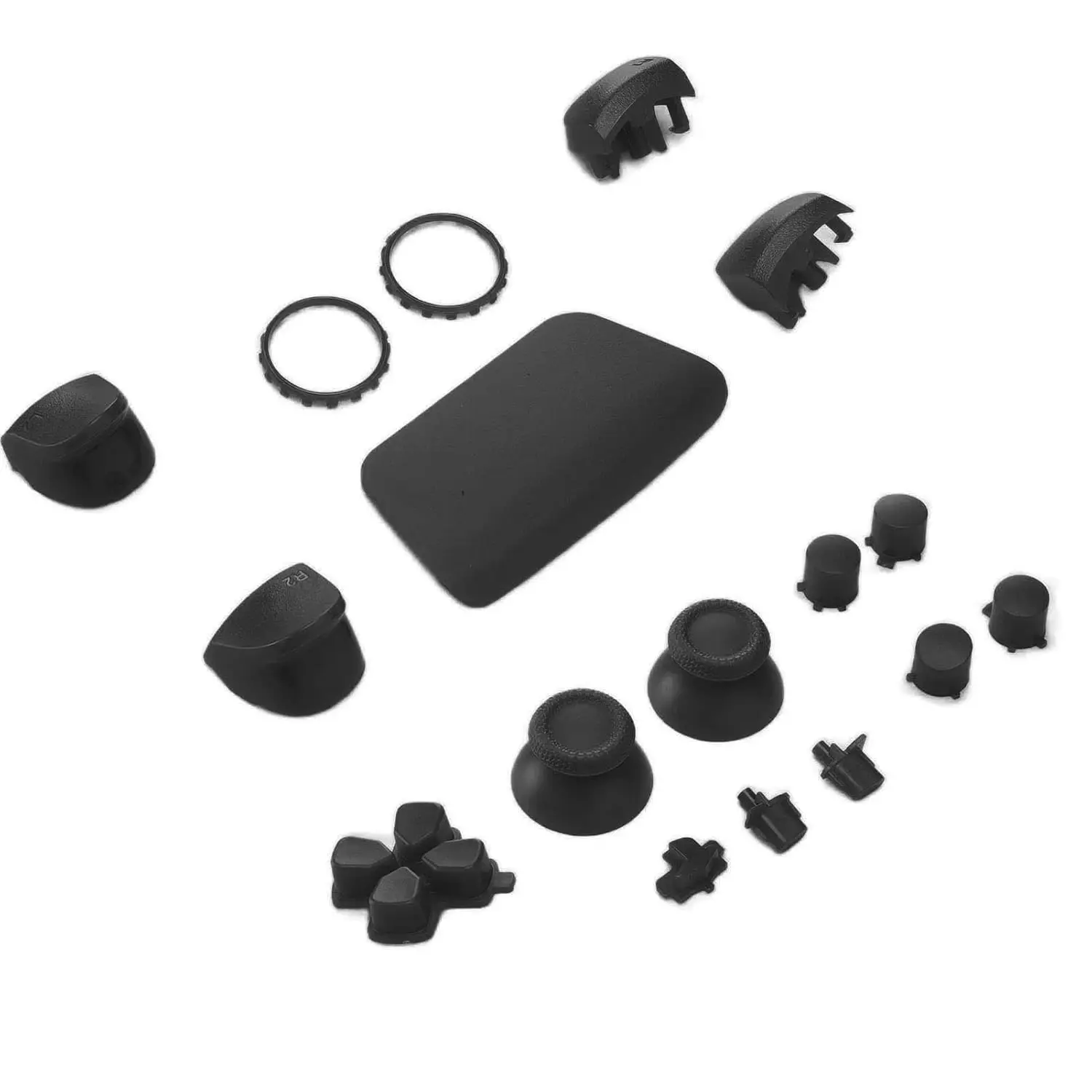 Sostituzione D-pad R1 L1 R2 L2 Trigger Condividi Opzioni Face Black Set completo di pulsanti per controller PS5 BDM-030 BDM-040 BDM-050