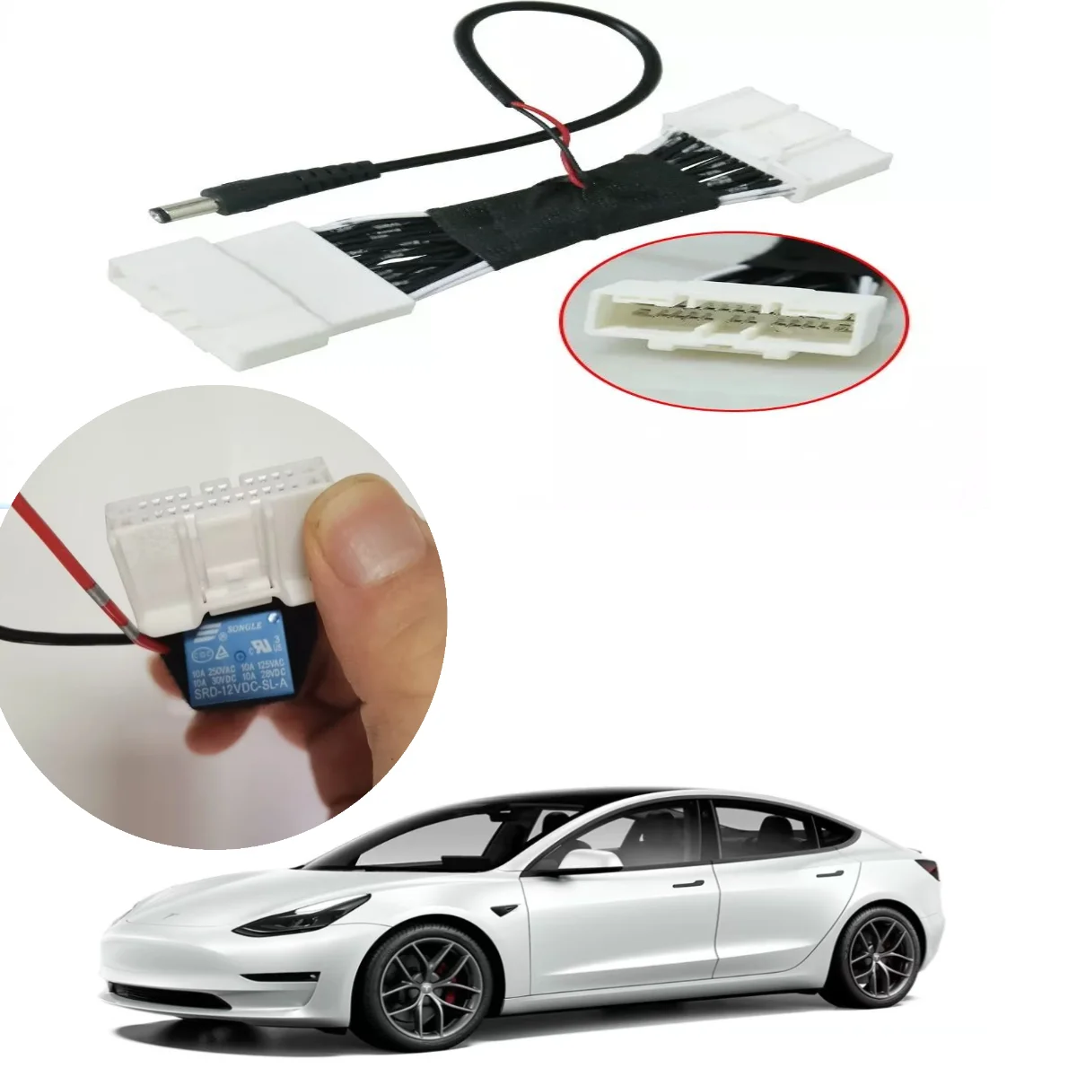 

2021-2023 for Tesla Model 3/Y ambient light audio 12V take power connector seat ACC door 26P power-off transfer