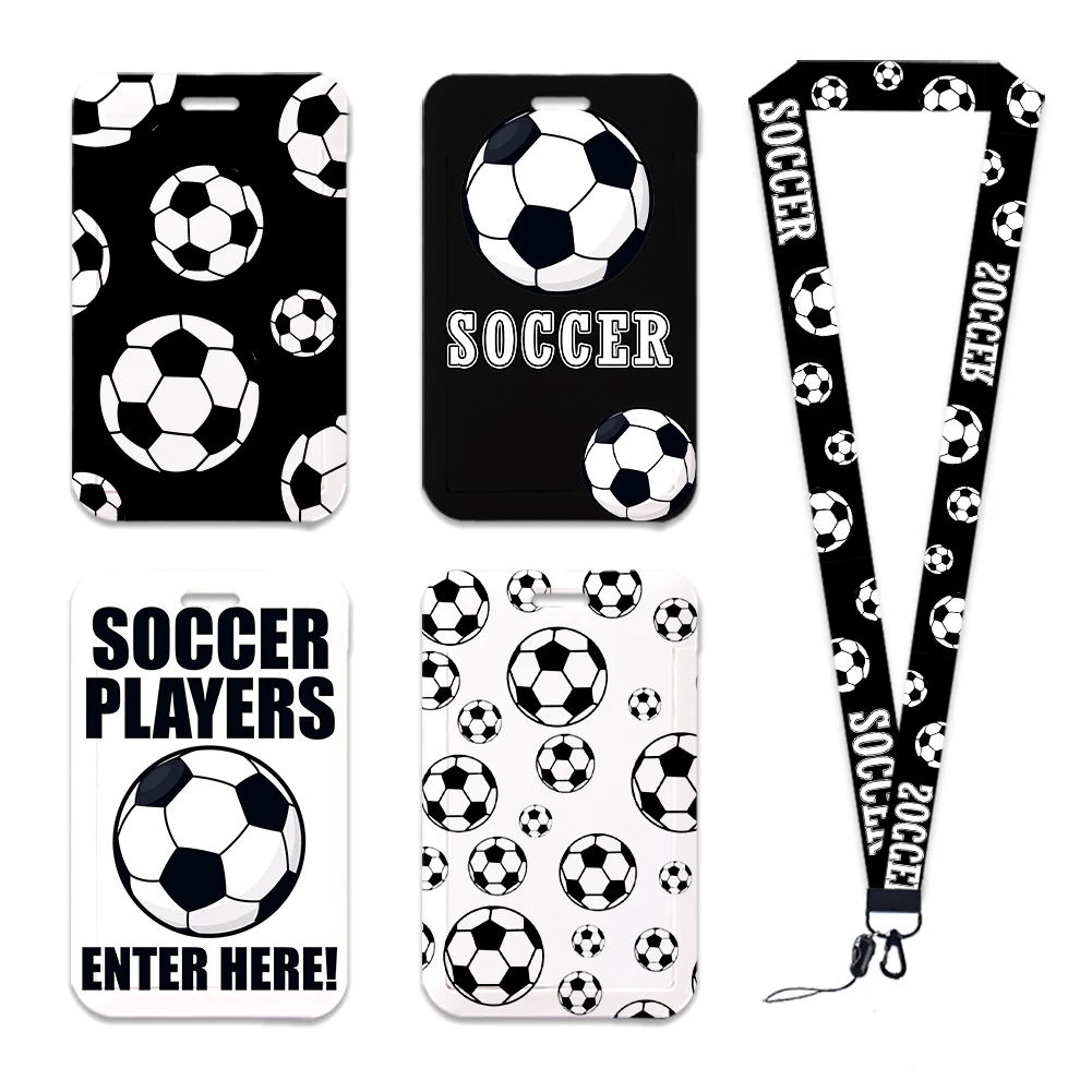 Football Soccer Series ID Card Pass Hang Accessories Holder Keychain Lanyard Pass Card Holder Phone Straps Badge Holder Lanyards