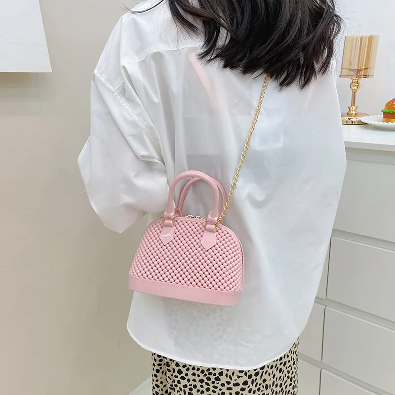 Ins New PVC Jelly Shell Bag Fashion Trend Pop Single Chain Shoulder Oblique Hot Summer Female Handbag GDB059