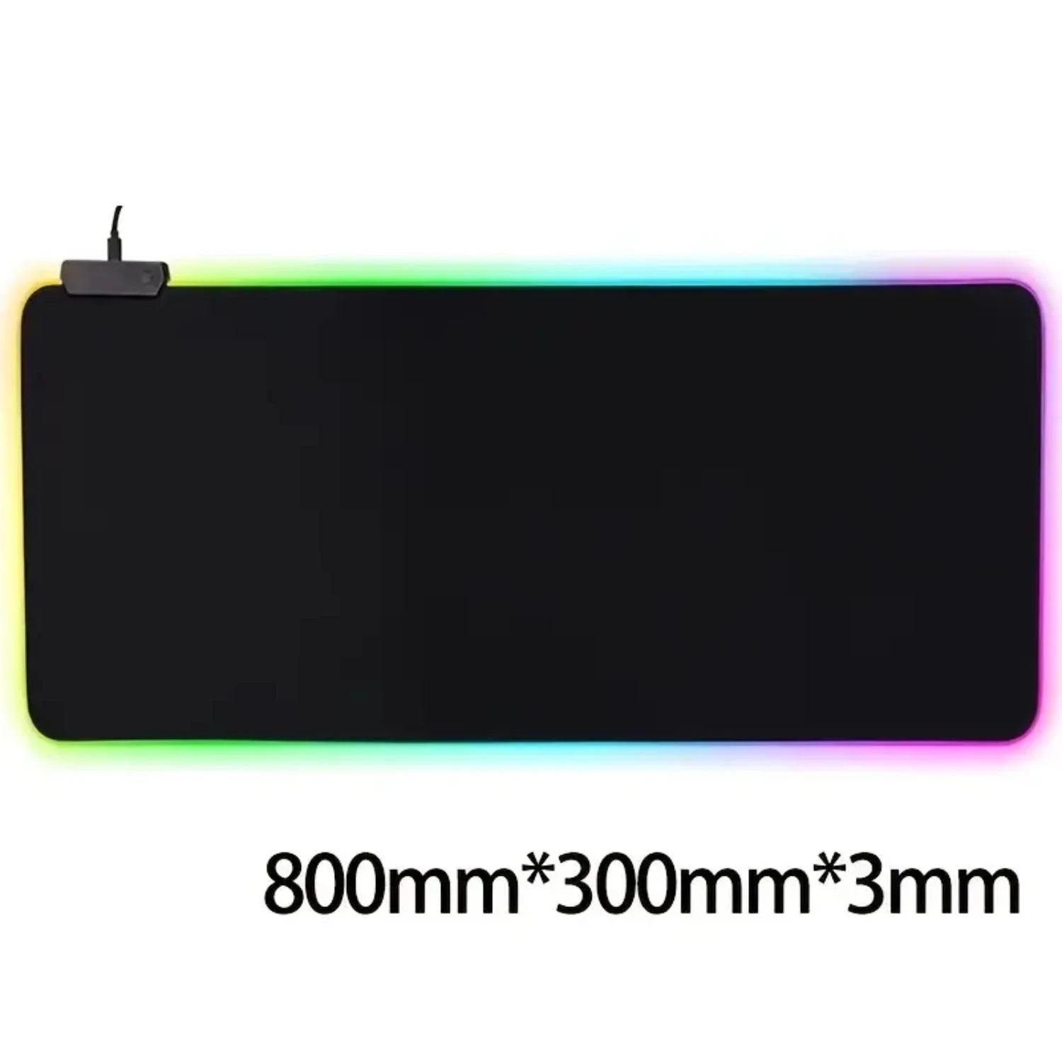 Alas Mouse Gaming Alas Meja Keyboard Ultra Halus dengan Mode Pencahayaan Alas Mouse Karet Anti Selip