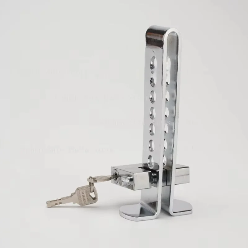 Pedal Security Lock Adjustable Anti-theft Device For Car Clutch Brake Accelerator 8 Holes Height 19.5CM
