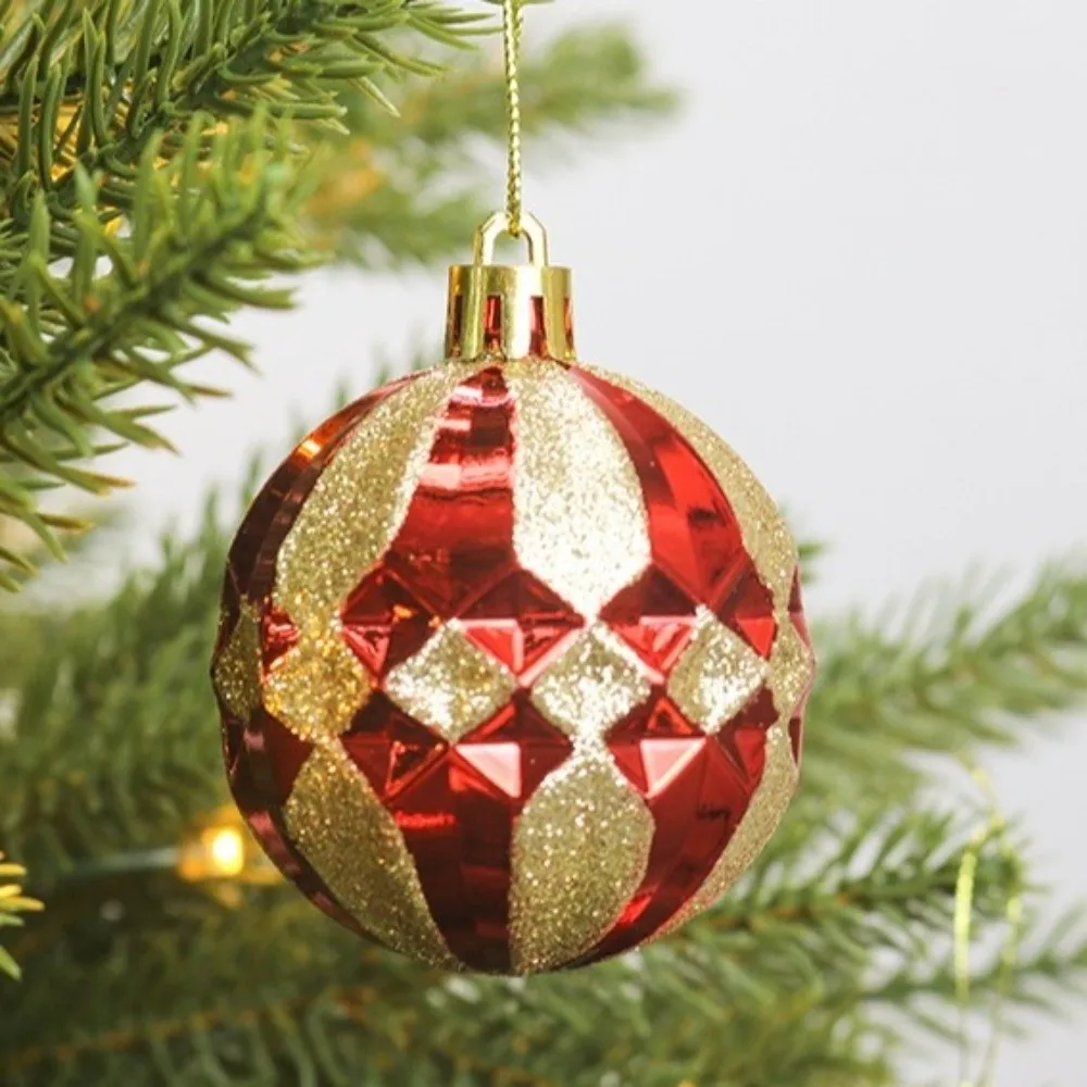 22Pcs/Set Durable 6CM Christmas Ball Shiny Creative Christmas Tree Balls Xmas Ornament Ball Scene Supplies