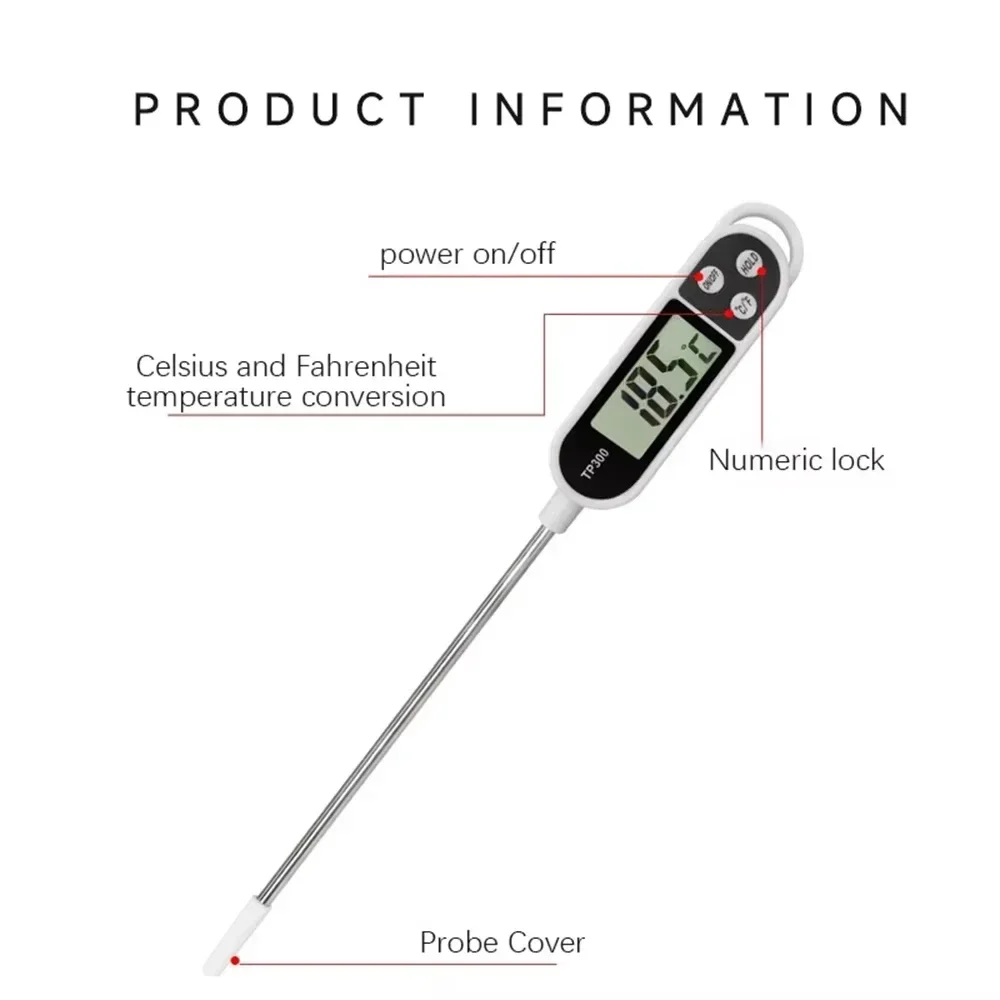 Food Thermometer TP300 Digital Kitchen Thermometer For Meat Cooking Food Probe BBQ Electronic Oven Kitchen Tools