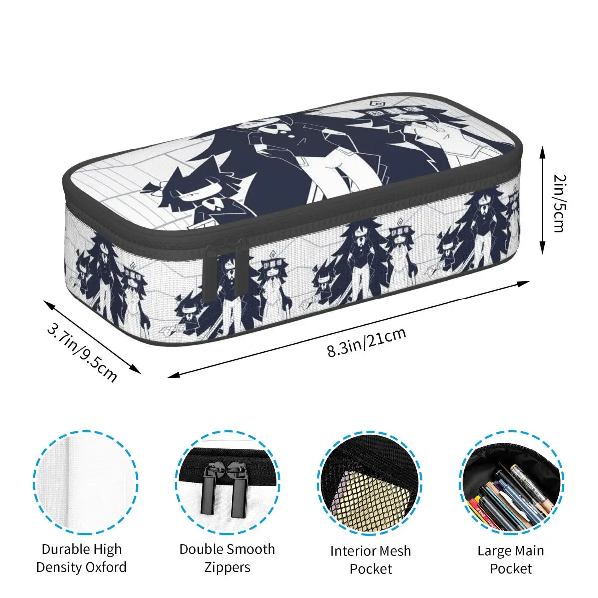 FPE Miss Circle Doodle Cartoon Game Pencil Case for Students Gifts Pen Box Pencil Bag Stationery Supplies Pen Holder Bag