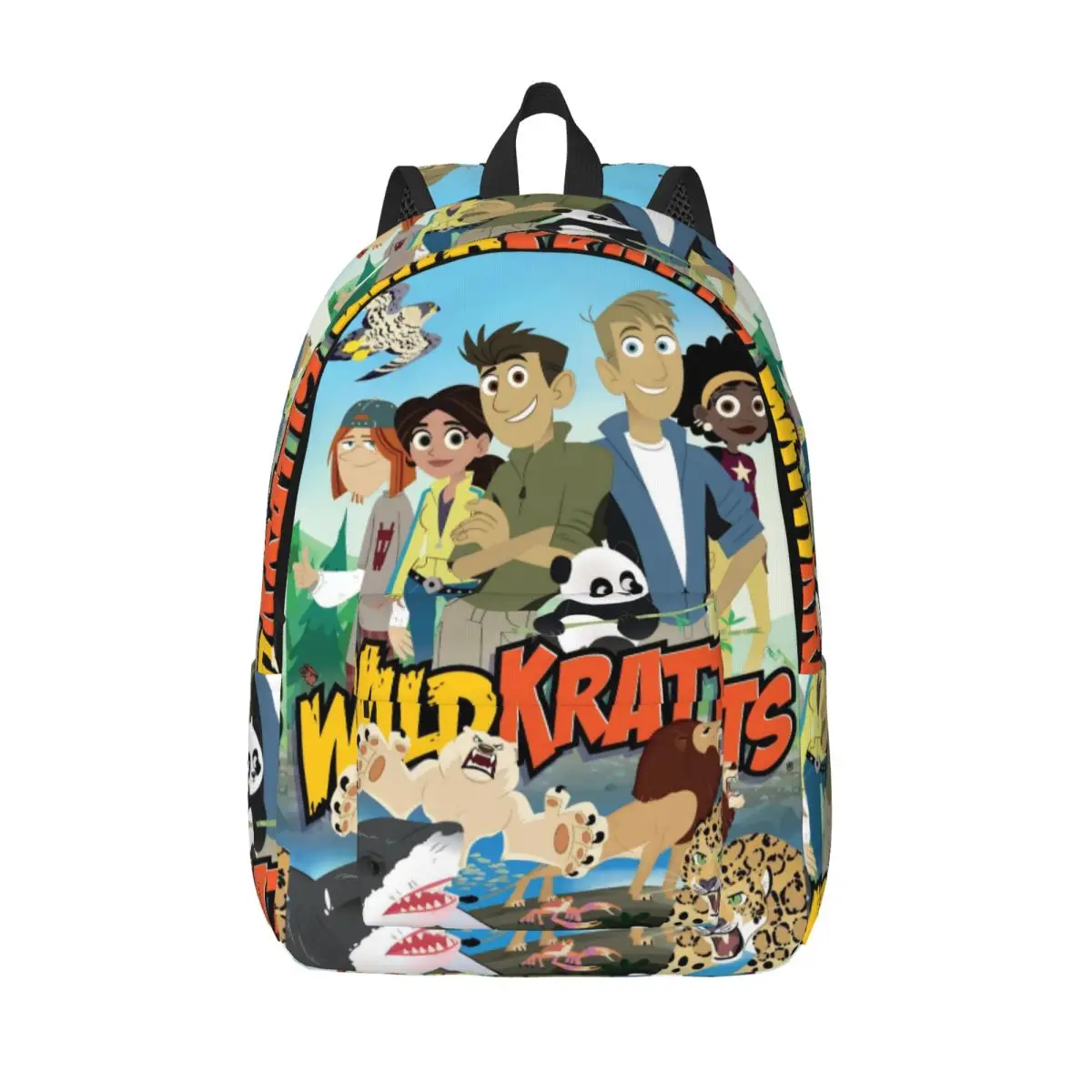 

Рюкзак Wild Kratts для детского сада, ученика начальной школы, американский мультяшный рюкзак для мальчиков и девочек, детский холщовый рюкзак, прочный