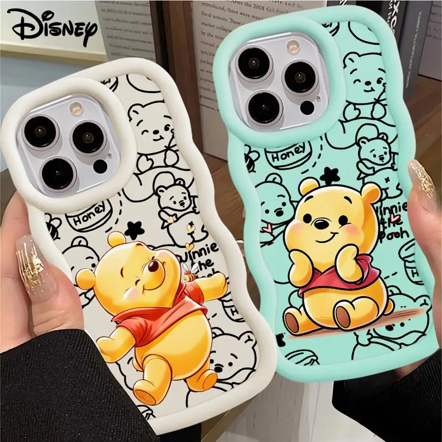 

Cute Disney Winnie The Pooh Case for iPhone 16Pro Max 14 Pro 15Plus 15 16 13 11 11Pro 12 Soft TPU