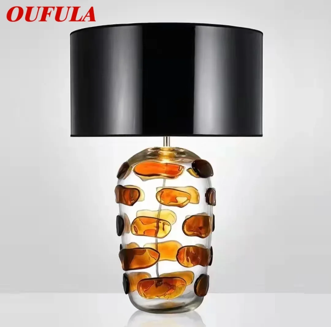 

OUFULA Nordic Glaze Table Lamp Modern Art Iiving Room Bedroom Study Hotel LED Personality Originality Desk Light