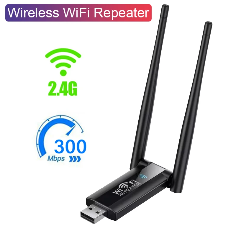 2,4G 300Mbps USB Wireless WiFi Extender Repeater WiFi Signal Verstärker Long Range Booster Wi-Fi Router Home Netzwerk erweiterung