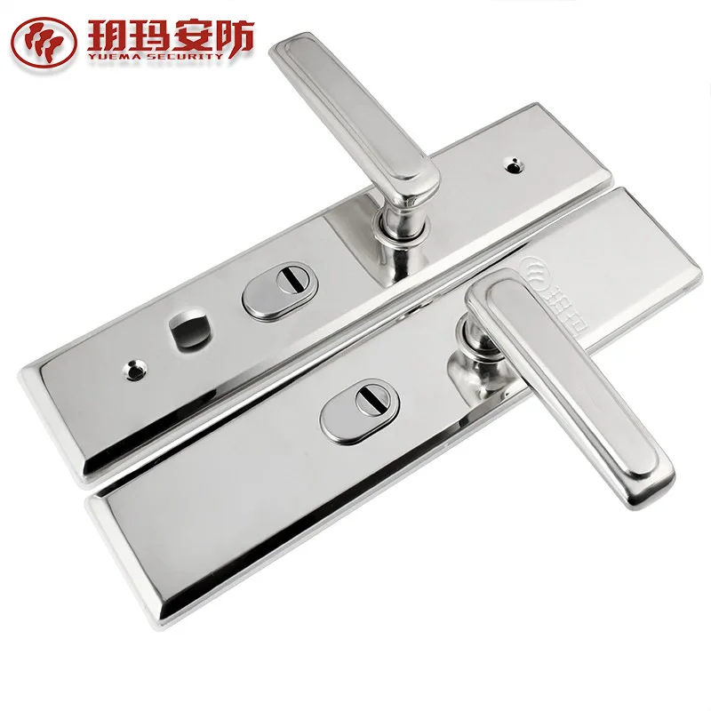 Mechanical Door Lock Stainless Steel Anti-Theft Door Lock Household Universal Handle Door Lock Panel Lock