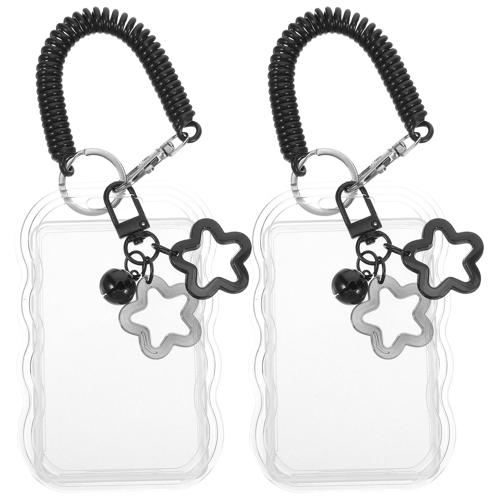 

2 шт. прозрачных акриловых держателей для карт, чехлов для удостоверений личности, прозрачных футляров для фотокарточек, защитных чехлов для студенческих удостоверений, держателей для карт