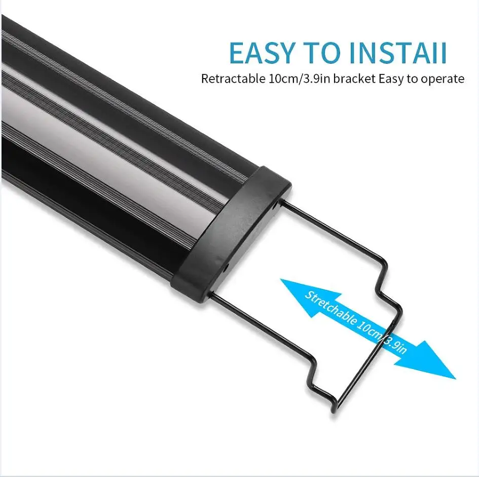 

LED Aqaruium Fish Tank Plant Light With Extendable Brackets ,3 Lighting Modes, Adjustable Brightness Coral Reef Light 26-116CM