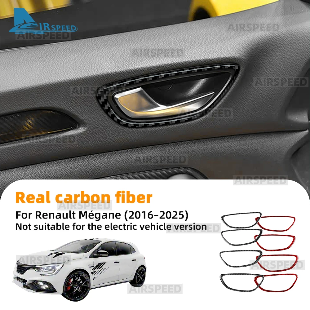 

Soft Carbon Fiber Sticker For Renault Megane 4 2016 2017 2018 2019 2020 2021 2022 2023 2024 2025 Car Interior Door Handle Frame