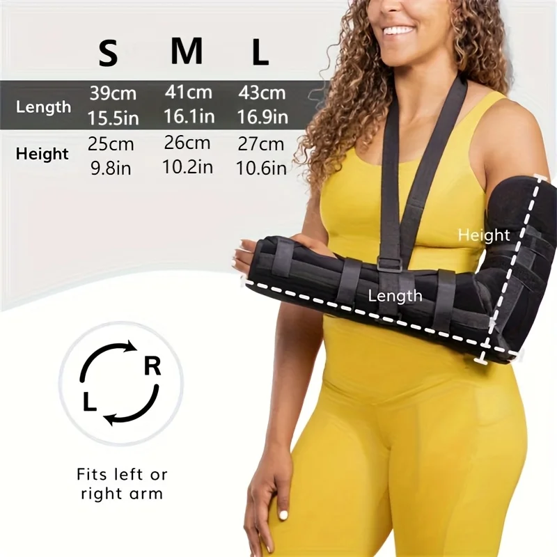 Adjustable Elbow Joint Support Strap for Arm Wrist Brace Long Splint Fixer Forearm Support Brace Training Protective Gear