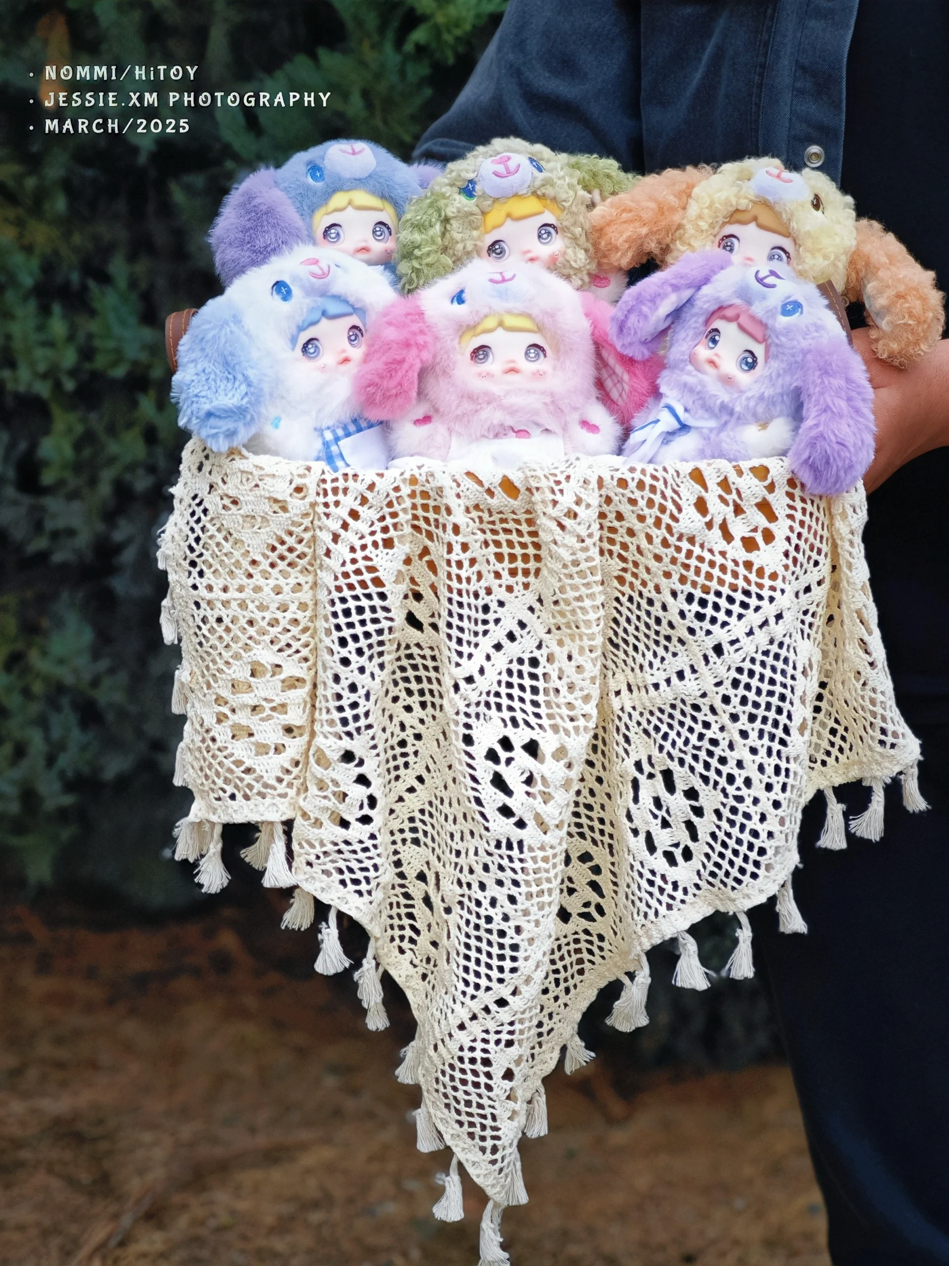 Nommi V5 جرو مذكرات سلسلة أفخم صندوق أعمى لطيف آذان أفخم دمية حقيبة قلادة رفيق النوم دمية مفاجأة غامضة الهدايا