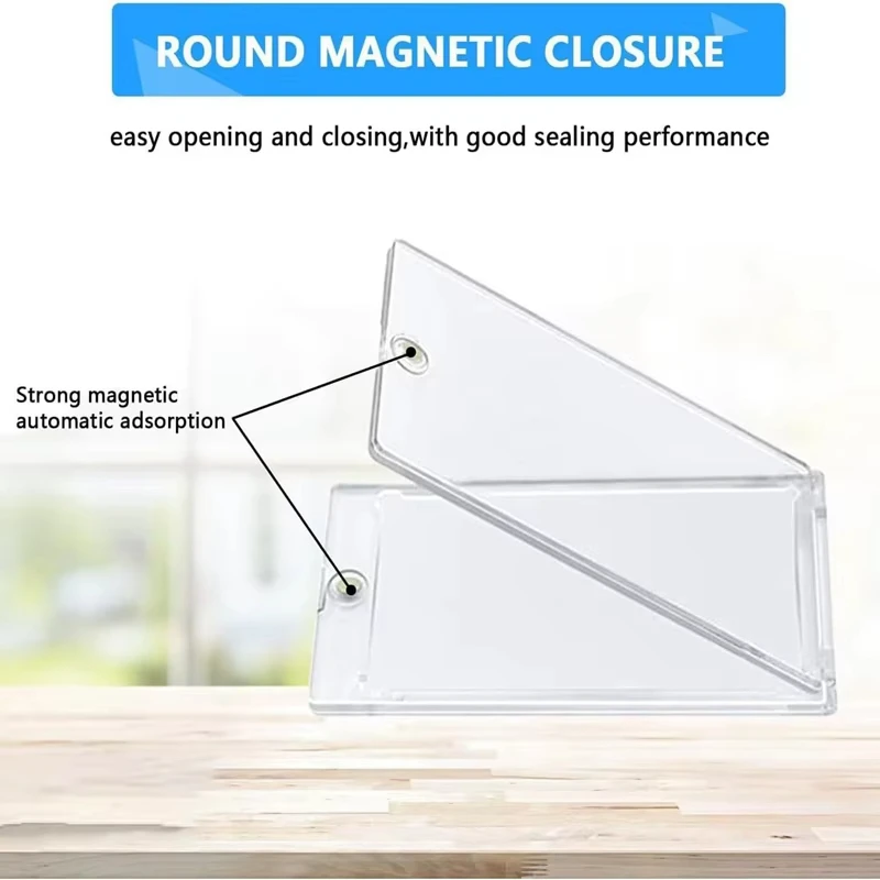 35PT magnetic card holder display cabinet suitable for gaming, sports trading, card holder, hard acrylic protective toy image 3