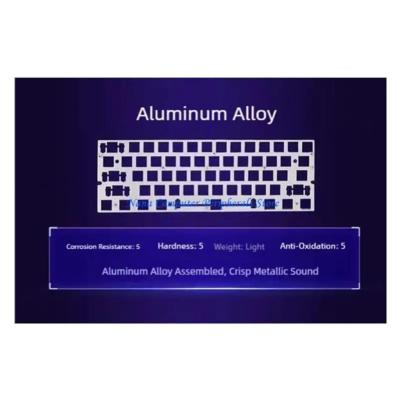 F68C Keyboards Plate Aluminum Keyboards Positioning Plate for 60HE Gaming