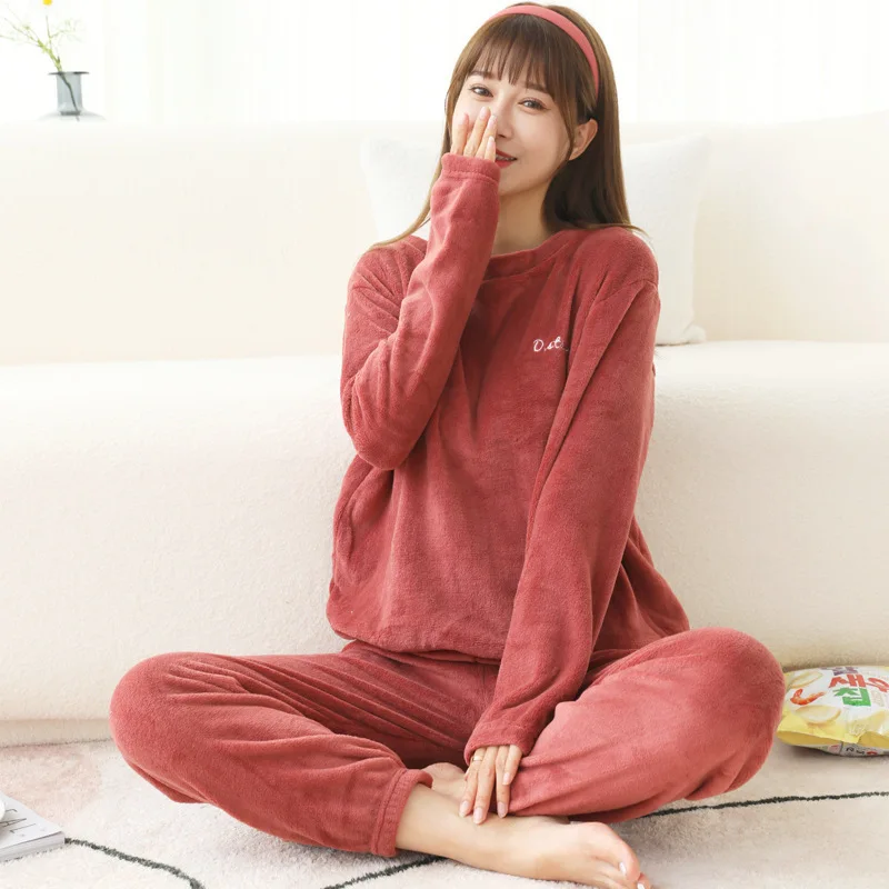 Women's Clothing Pajamas Winter Thicken Keep Warm Hit Product New Product At Home Outdoors Comfortable Ventilate Sleep Suit